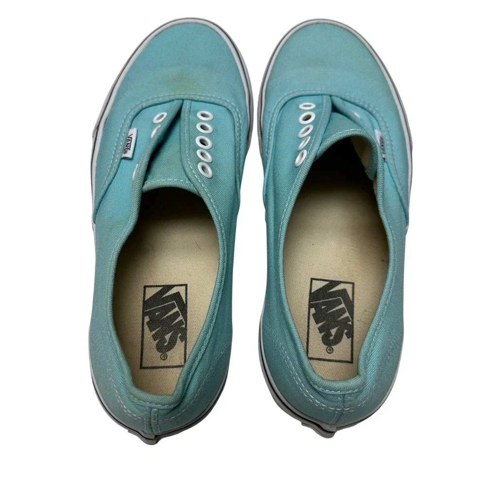 VANS Off The Wall Low Canvas Skate Shoes Womens 8.5 Mens 7 Mint NO LACES